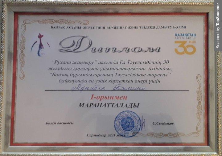 І дәрежелі диплом