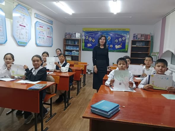 “Бала жүрегімен сезінген әлем” тақырыбында оқушылар арасында байқау өтті.